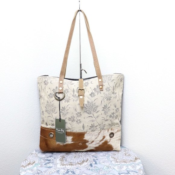 🆕 Myra Bag BOTTOM HAIR Large Canvas Tote Bag - Picture 8 of 8